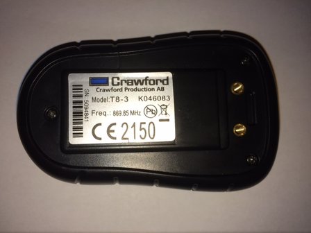 Crawford T8-3, 869,85 MHz, op-stop-neer